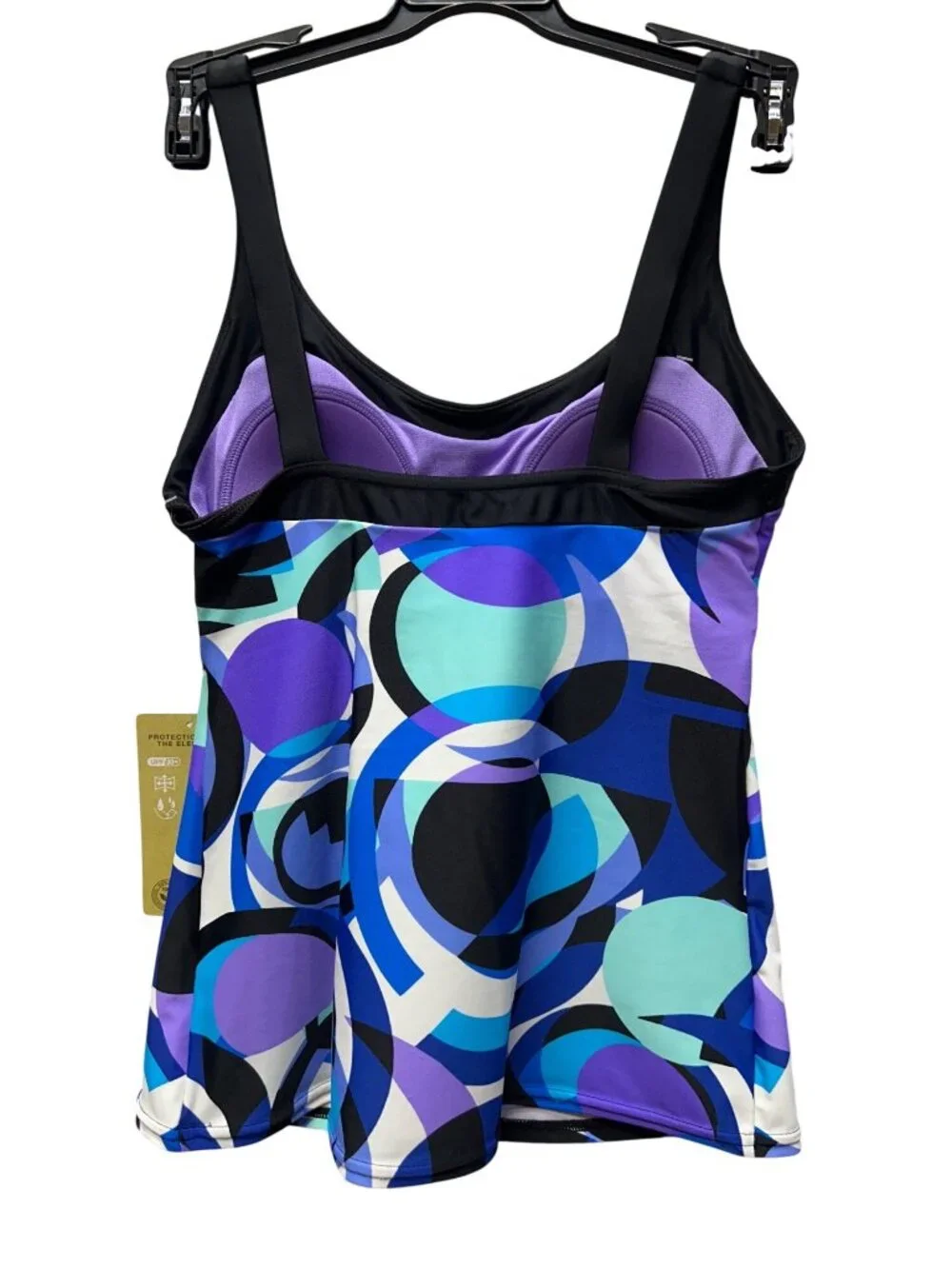 ZeroXposur size XS (6) Peasant Tankini TOP Only With UPF 30+ Protection Multicol - Picture 2 of 9